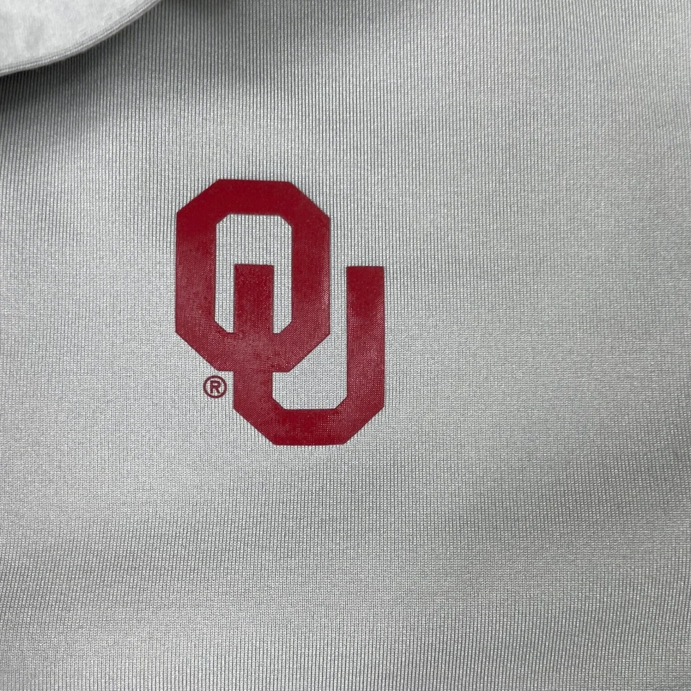 Oklahoma Sooners Jordan Quarter Zip Pullover Mens Small Grey CN9871-012 OU